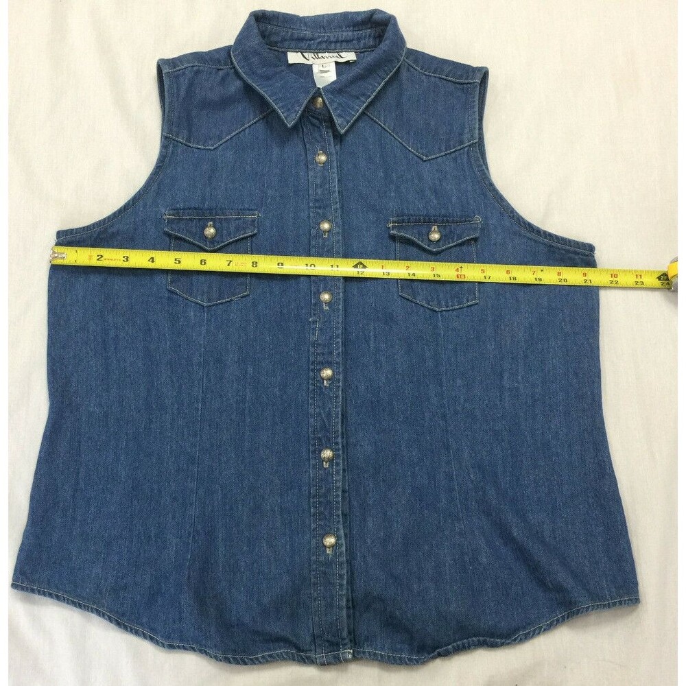 VILLARREAL WOMENS JEANS SHIRT SLEEVELESS SIZE L